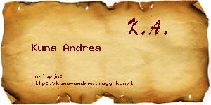 Kuna Andrea névjegykártya